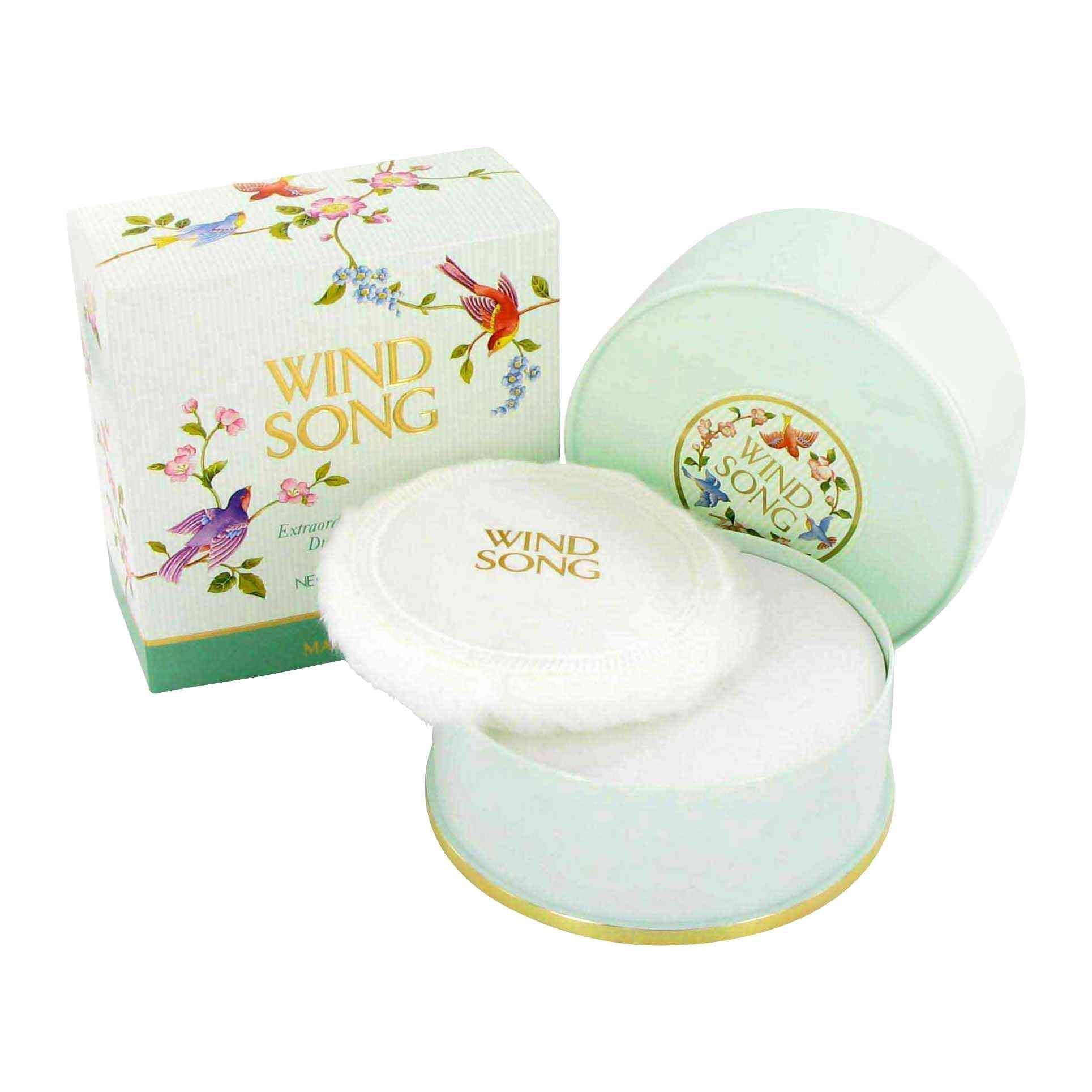 Polvo corporal Wind Song de Prince Matchabelli para mujeres, aroma duradero y suave para la noche.