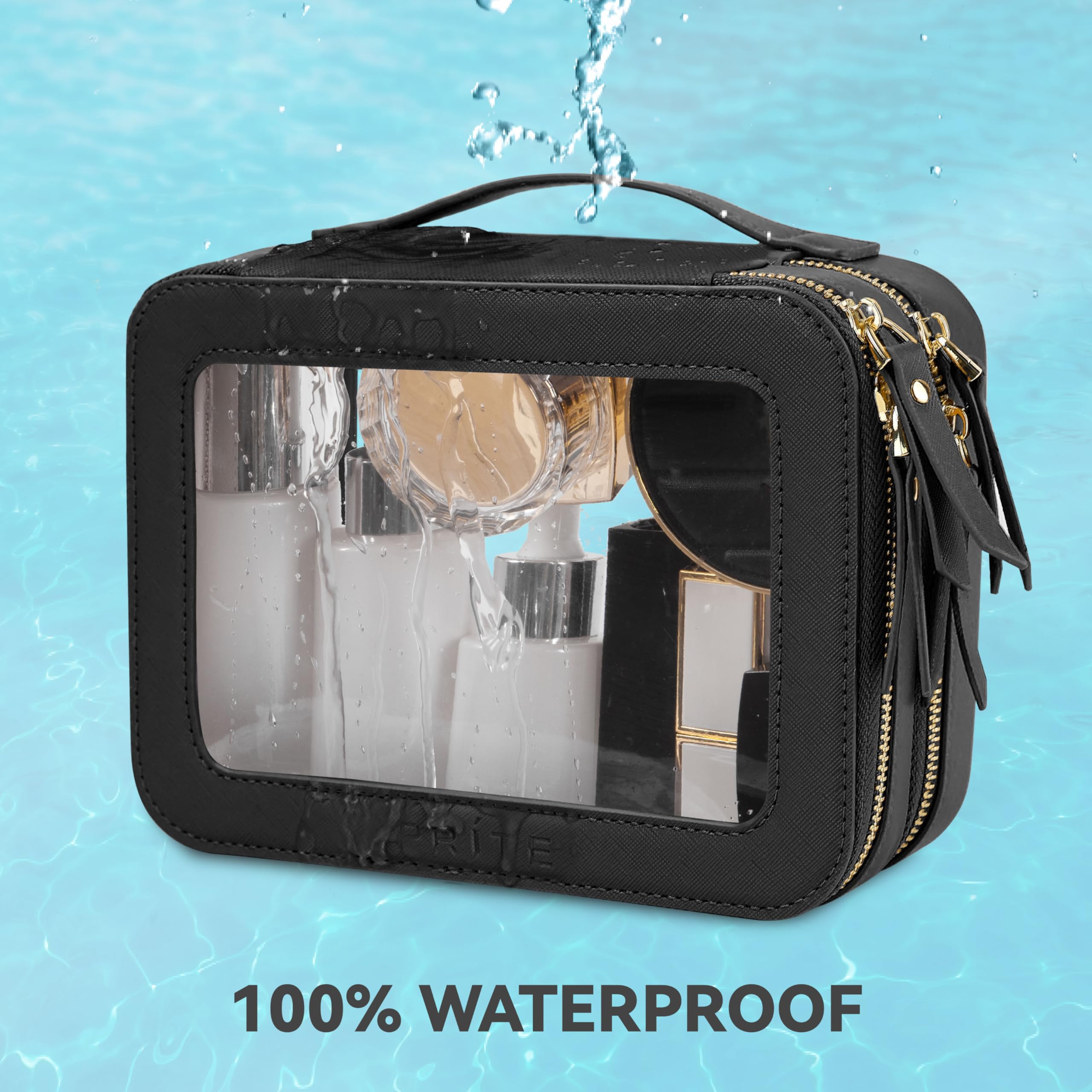 Prite bolsa maquillaje con acceso rápido gracias a la visibilidad del material