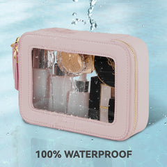 Prite bolsa maquillaje cuero vegano ofrece durabilidad y ética.