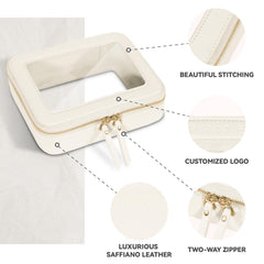 Prite bolsa maquillaje, espacio amplio para cosméticos y brochas.