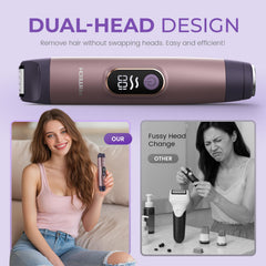 PRITECH Bikini Trimmer con pantalla LED que indica la batería.
