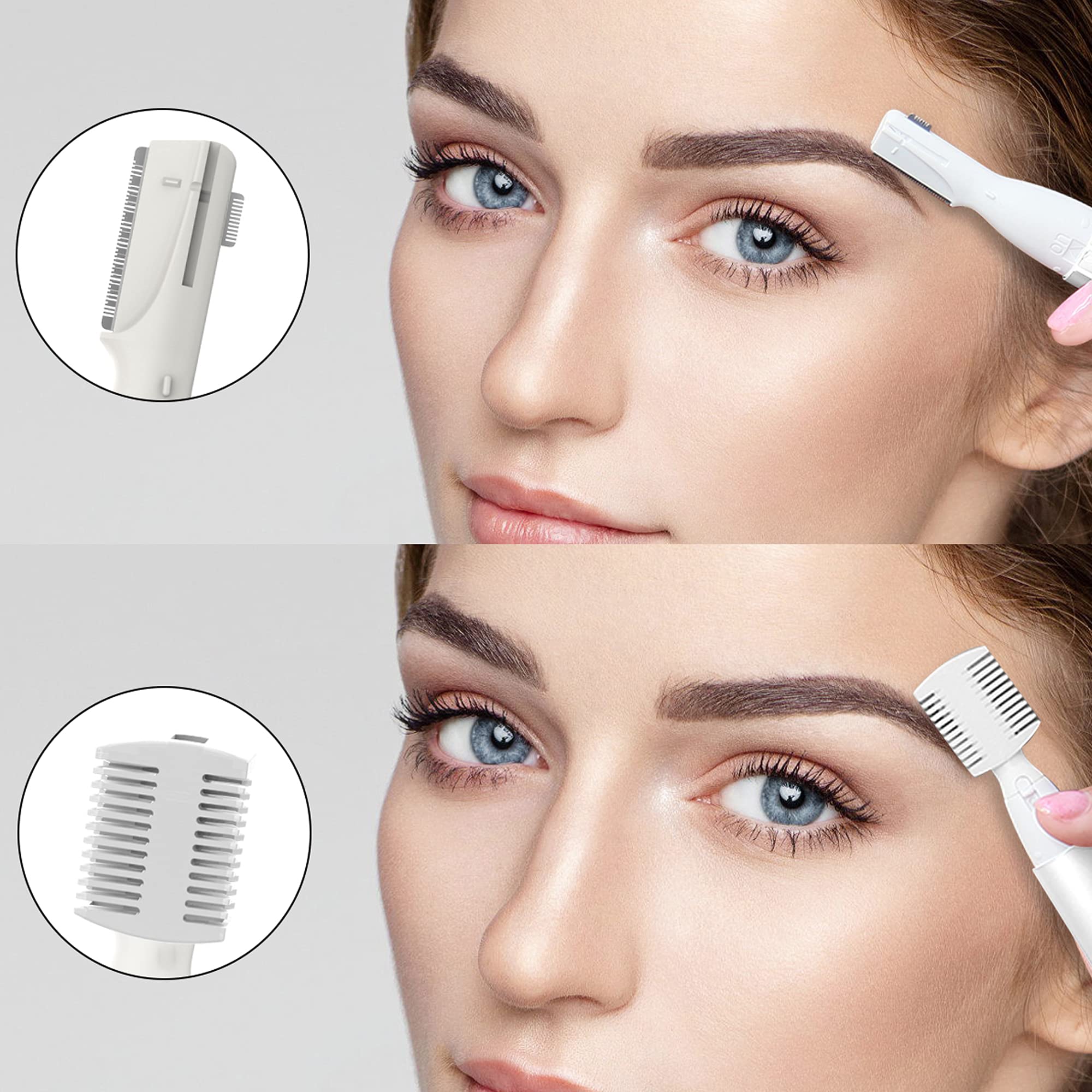 PRITECH con dos peines ajustables para cejas con precisión.