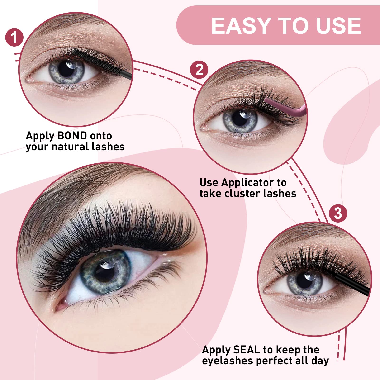 PRO LASHBEAUTY aplicación sencilla en casa con cepillo suave