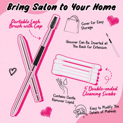 PRO LASHBEAUTY Clear Seal Brush locks clusters and nourishes lashes.