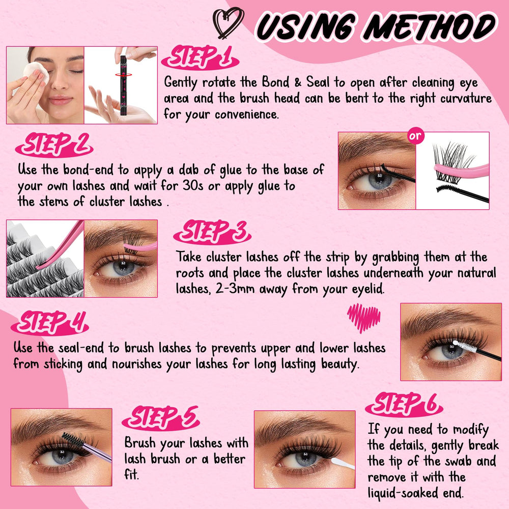 PRO LASHBEAUTY DIY Instruction Tube guides simple lash application.