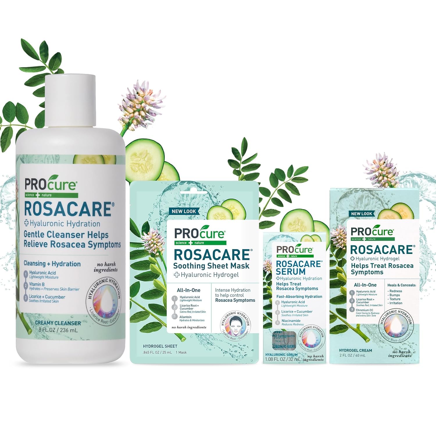 Cooling cucumber extract indicating soothing comfort on skin.