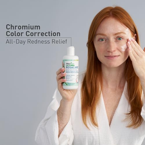 Creamy texture close-up of Rosacare Cleanser on skin barrier.