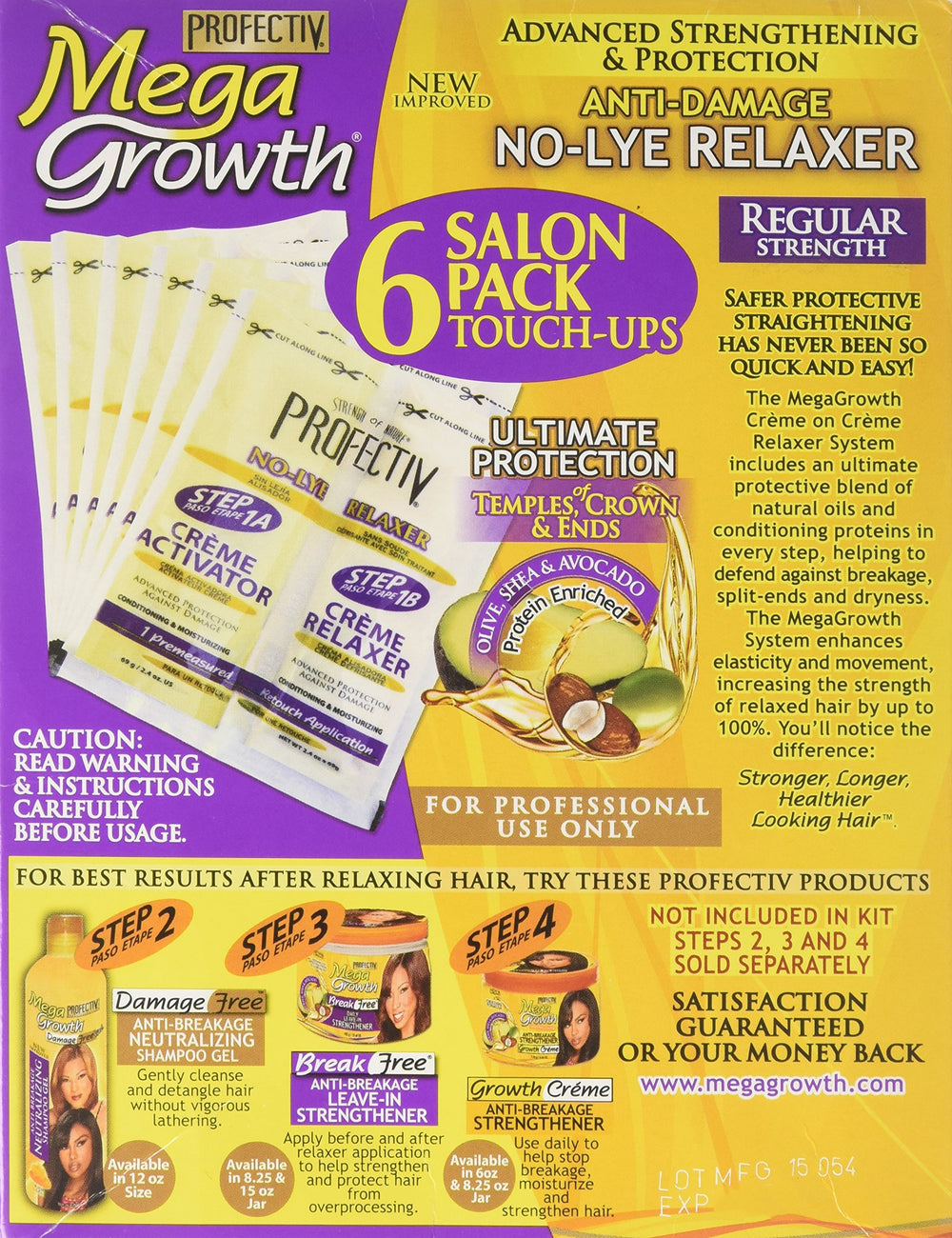 Profectiv Mega Growth relajante, envase de Estados Unidos para calidad.