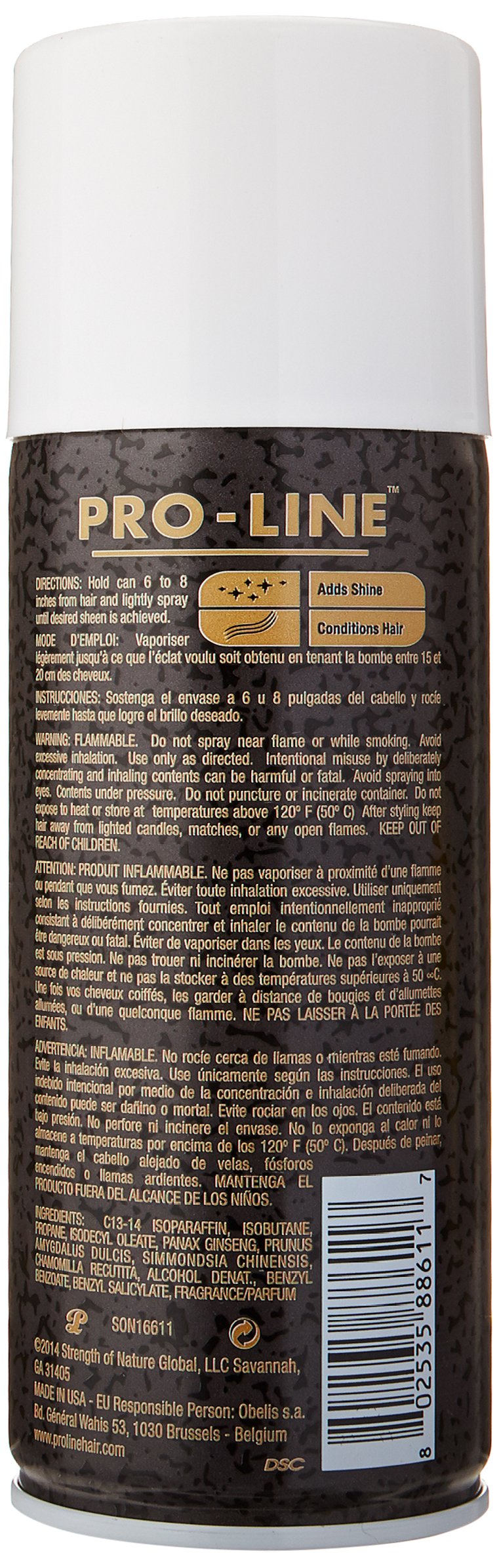 Proline Brillo de Aceite Cabello Controlado: suaviza el encrespamiento para un aspecto suave.