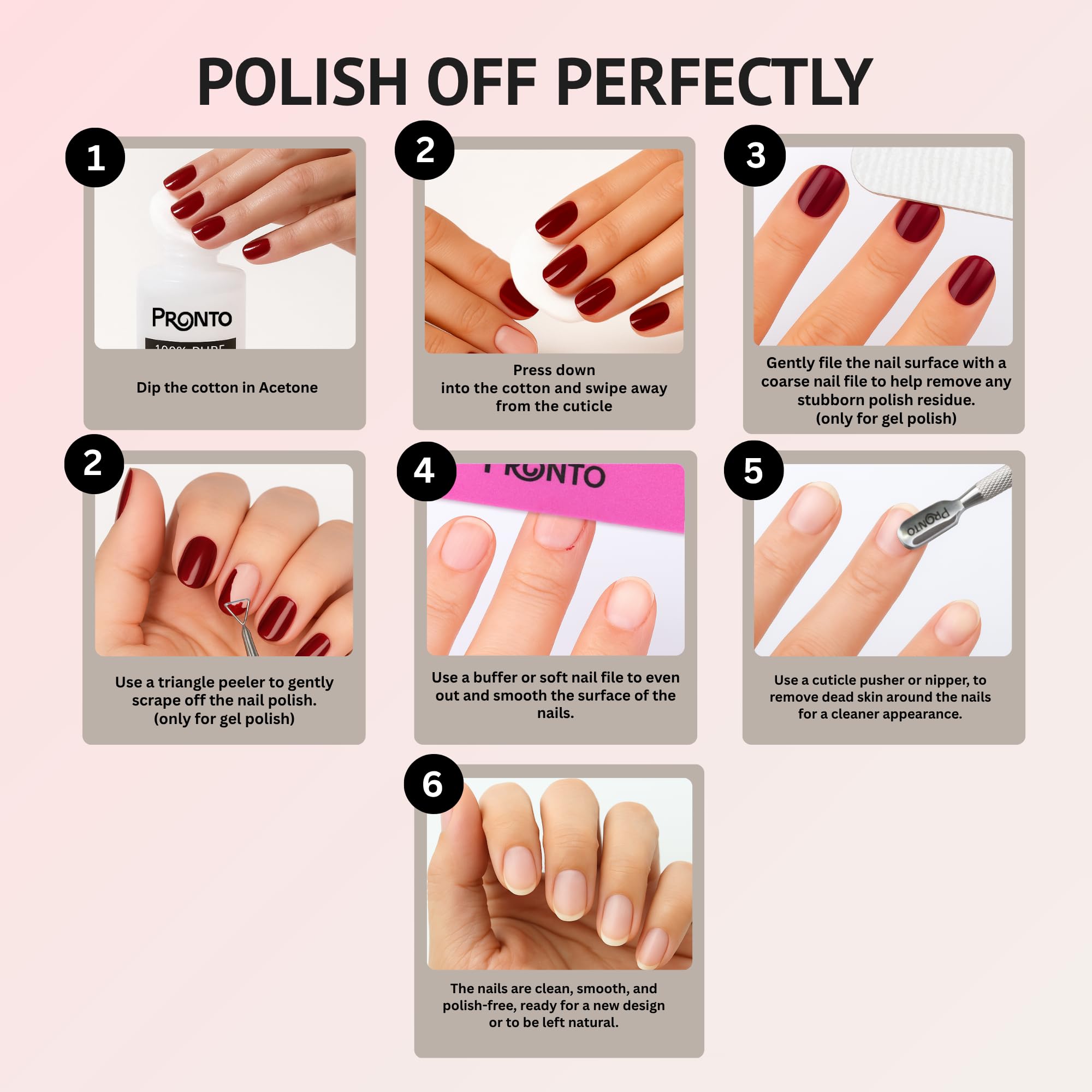 Pronto kit de manicura para casa, resultado similar al salón.
