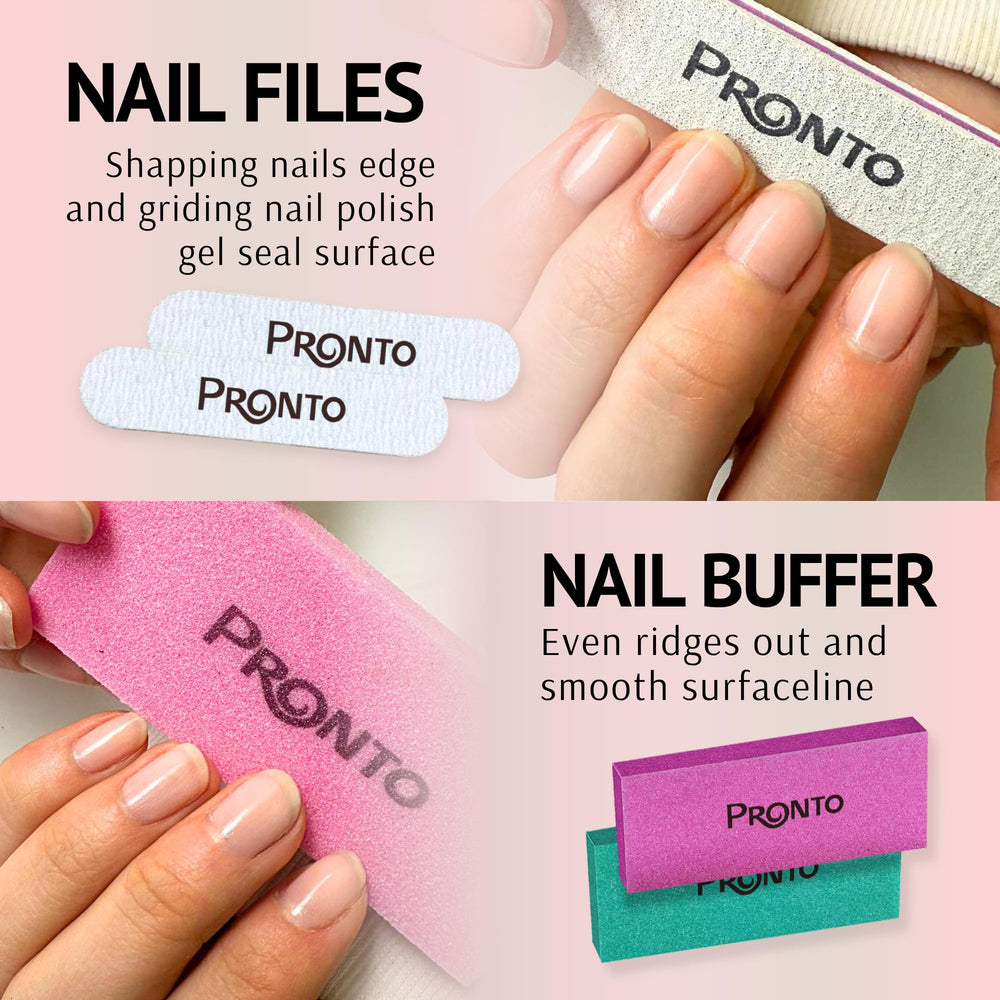 Pronto nail scraper tool to remove residual polish efficiently.