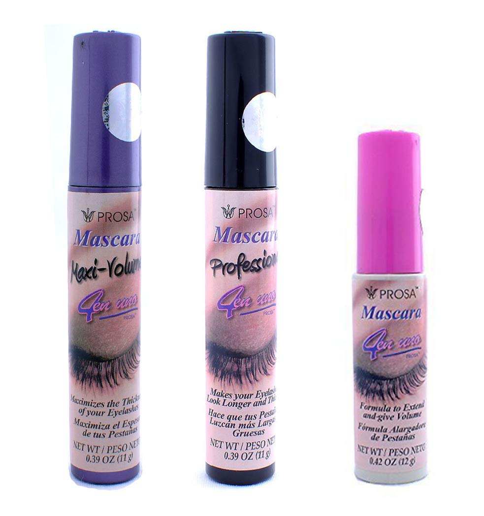 Prosa Maxi Volume Mascara 4-in-1 pack close-up for longer, thicker lashes