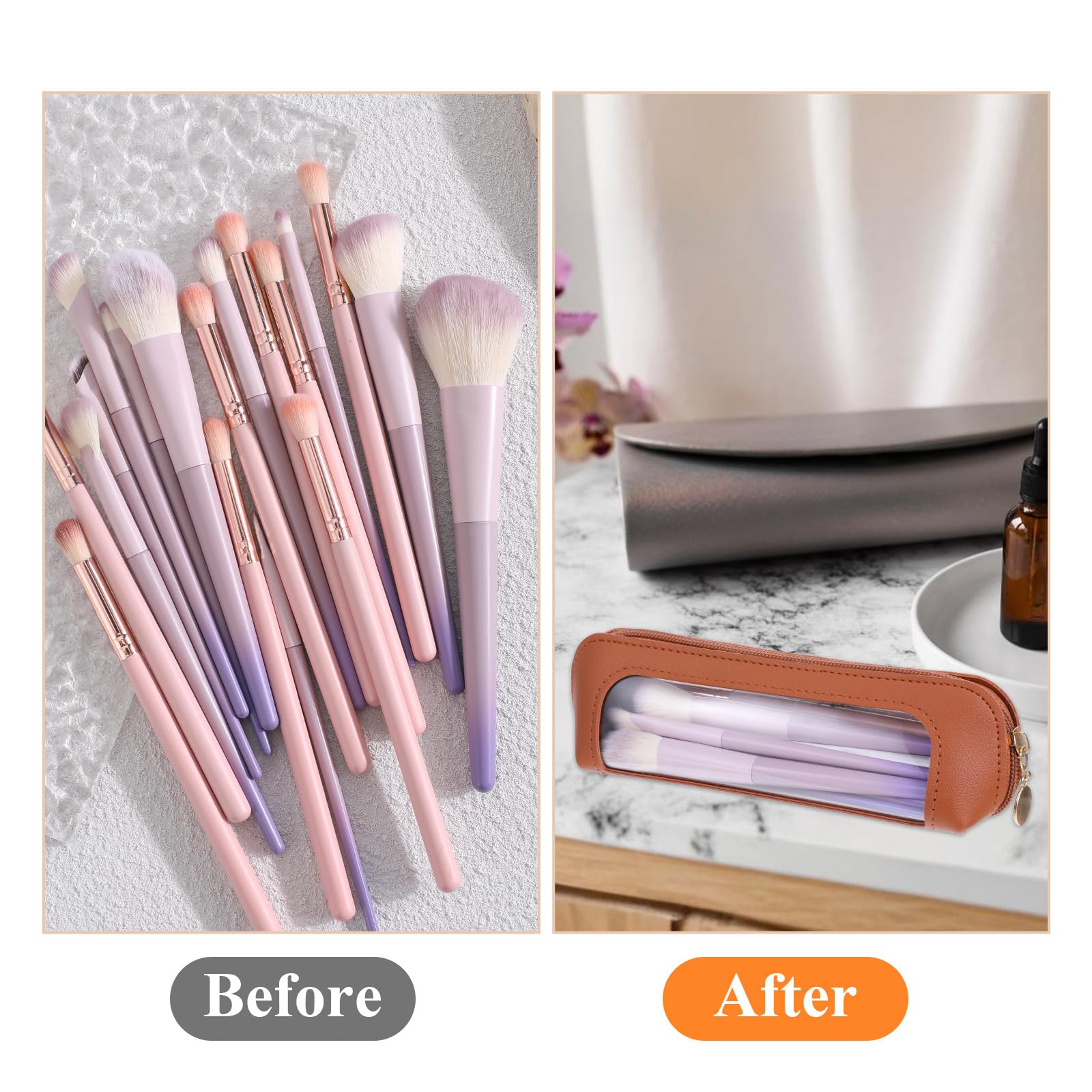 Psyqtsuary estuche maquillaje mini para bolso compacto