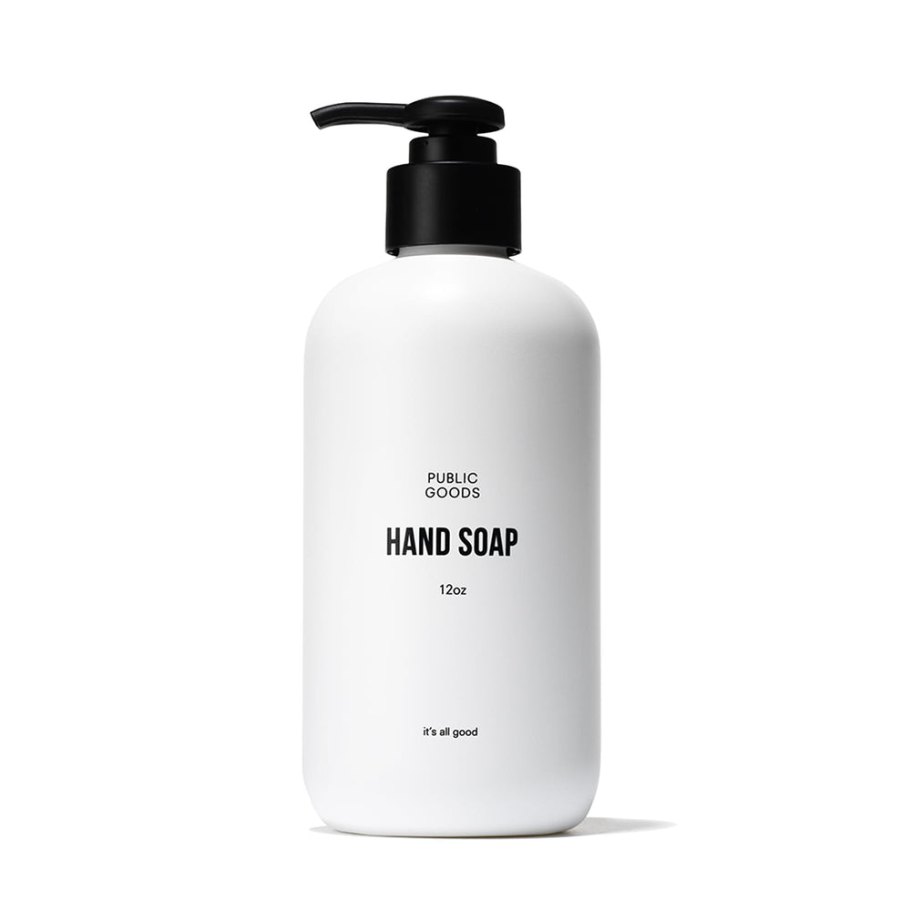 Public Goods Jabón de manos con bomba: botella para cocina y baño, limpieza suave.