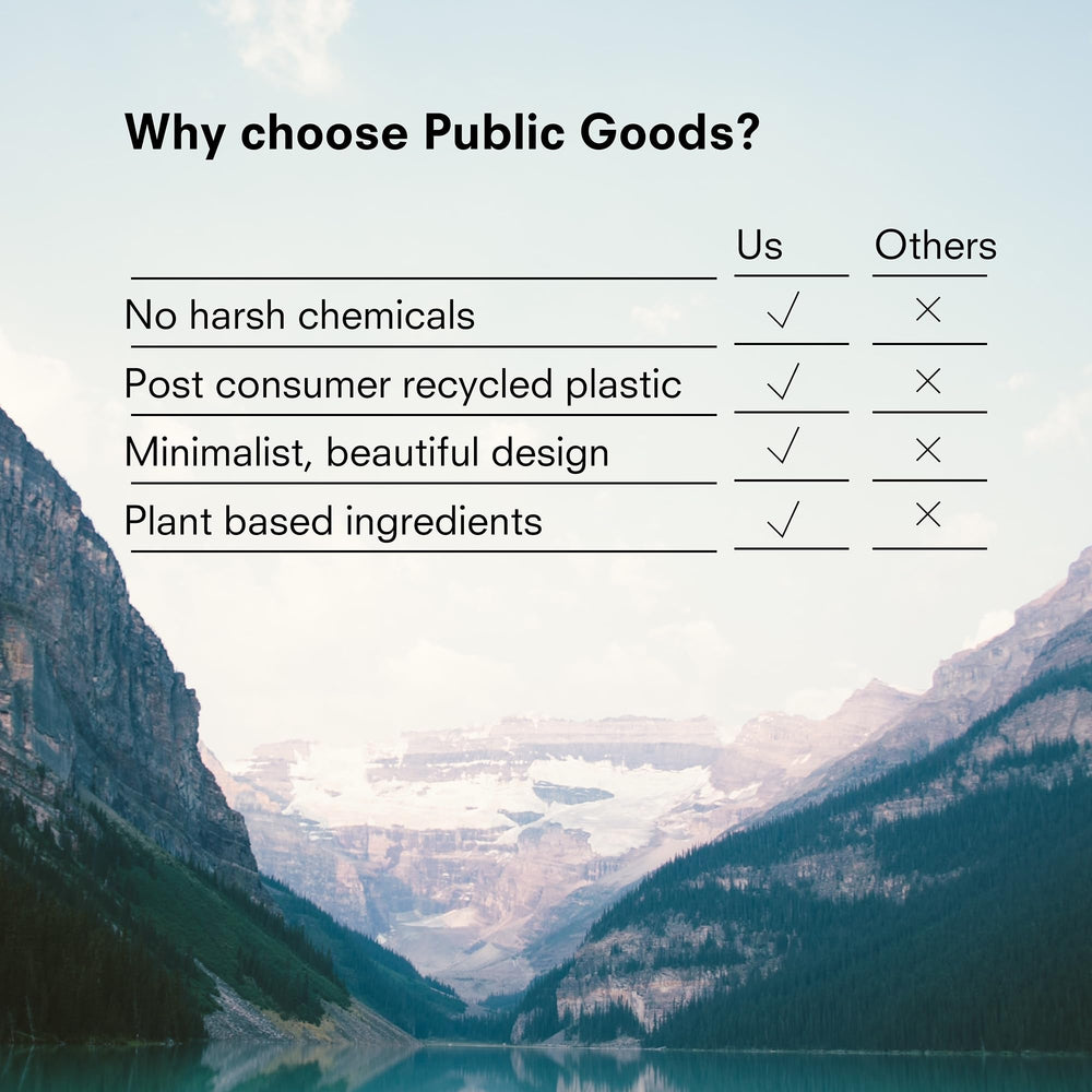 Public Goods Jabón de manos hecho en Canadá, calidad y trazabilidad.