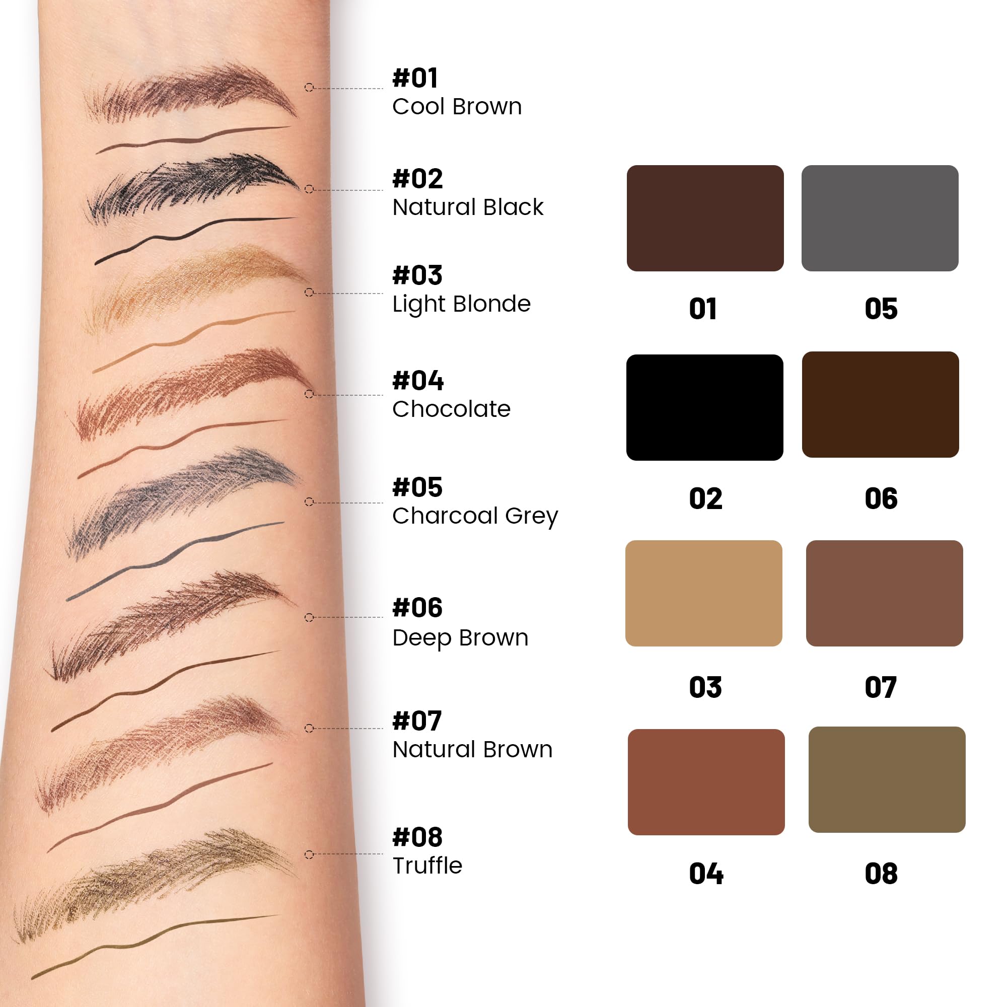 Pudaier conjunto cejas completo con cepillo incluido