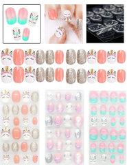 Pumkryth Rain Bingo: 72 uñas postizas autoadhesivas para una manicura rápida y divertida.