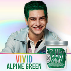 Punky Alpine Green tras lavados mantiene color vibrante.