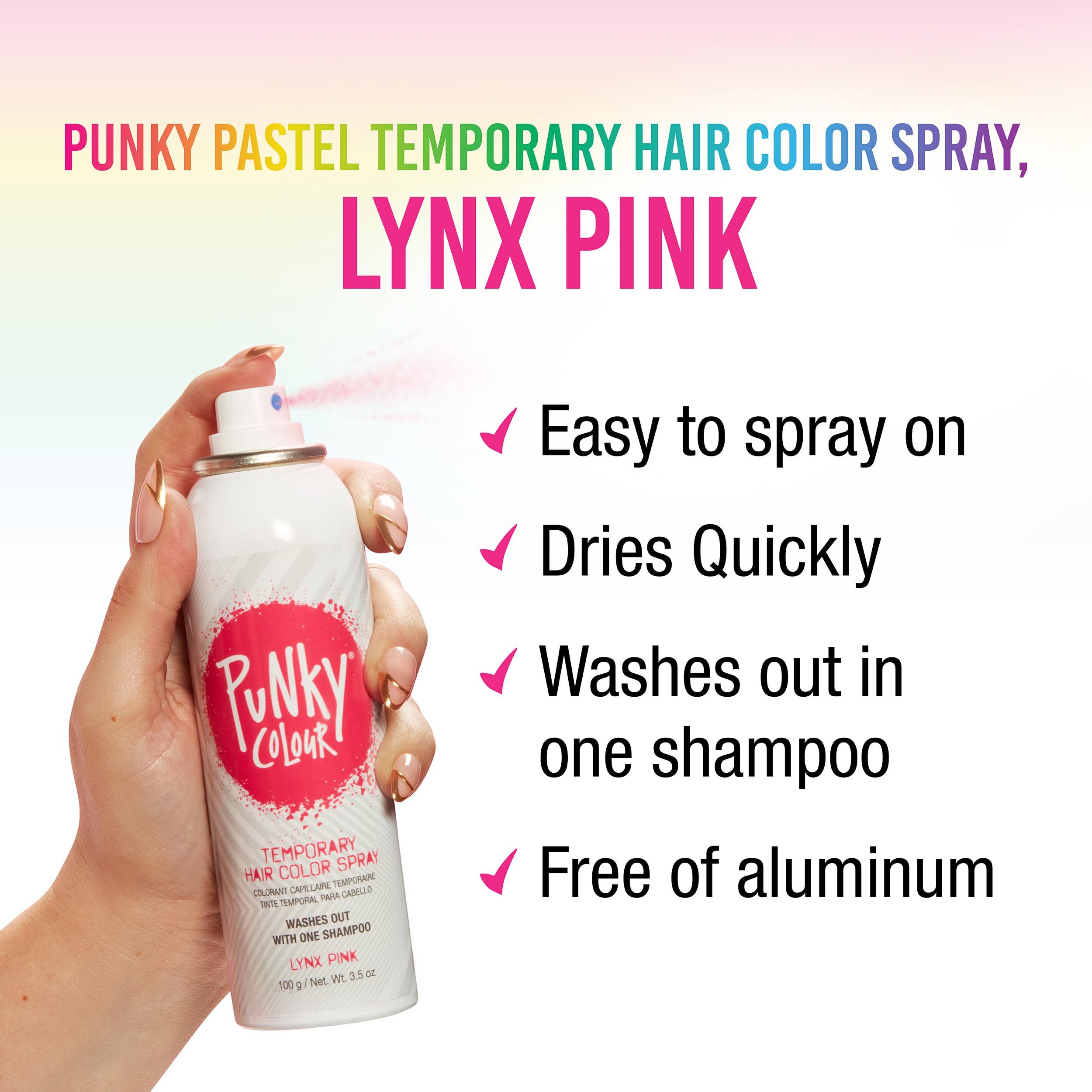 Punky aplicación suave ofrece acabado ligero para cambios de look rápidos