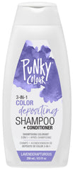 Punky Color 3-en-1 Lavanda: botella mostrando cuidado suave para color morado