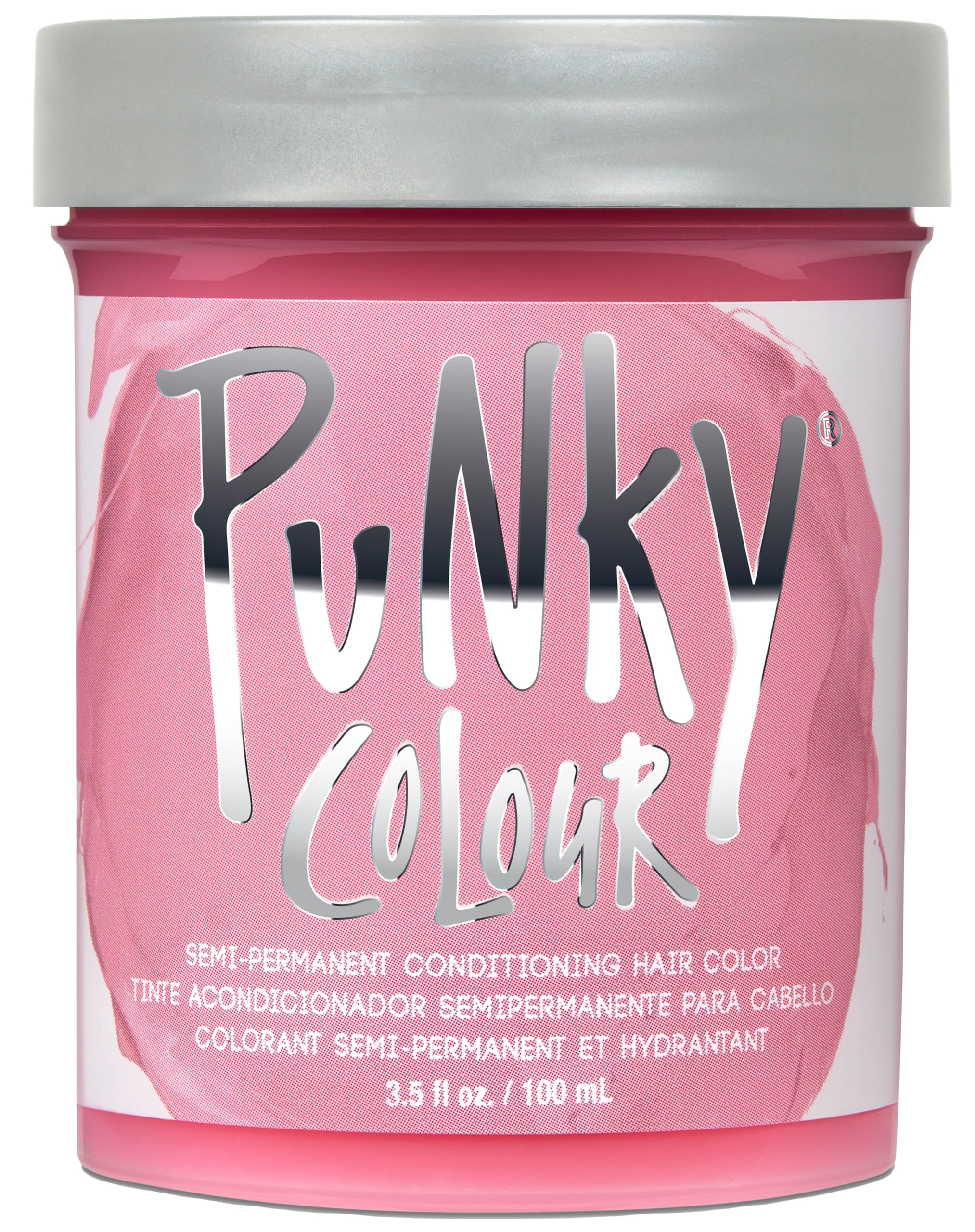 Punky Cotton Candy muestra aplicación uniforme para tono rosa pastel suave.