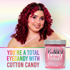 Punky Cotton Candy textura cremosa cuida el cabello sin peróxido.