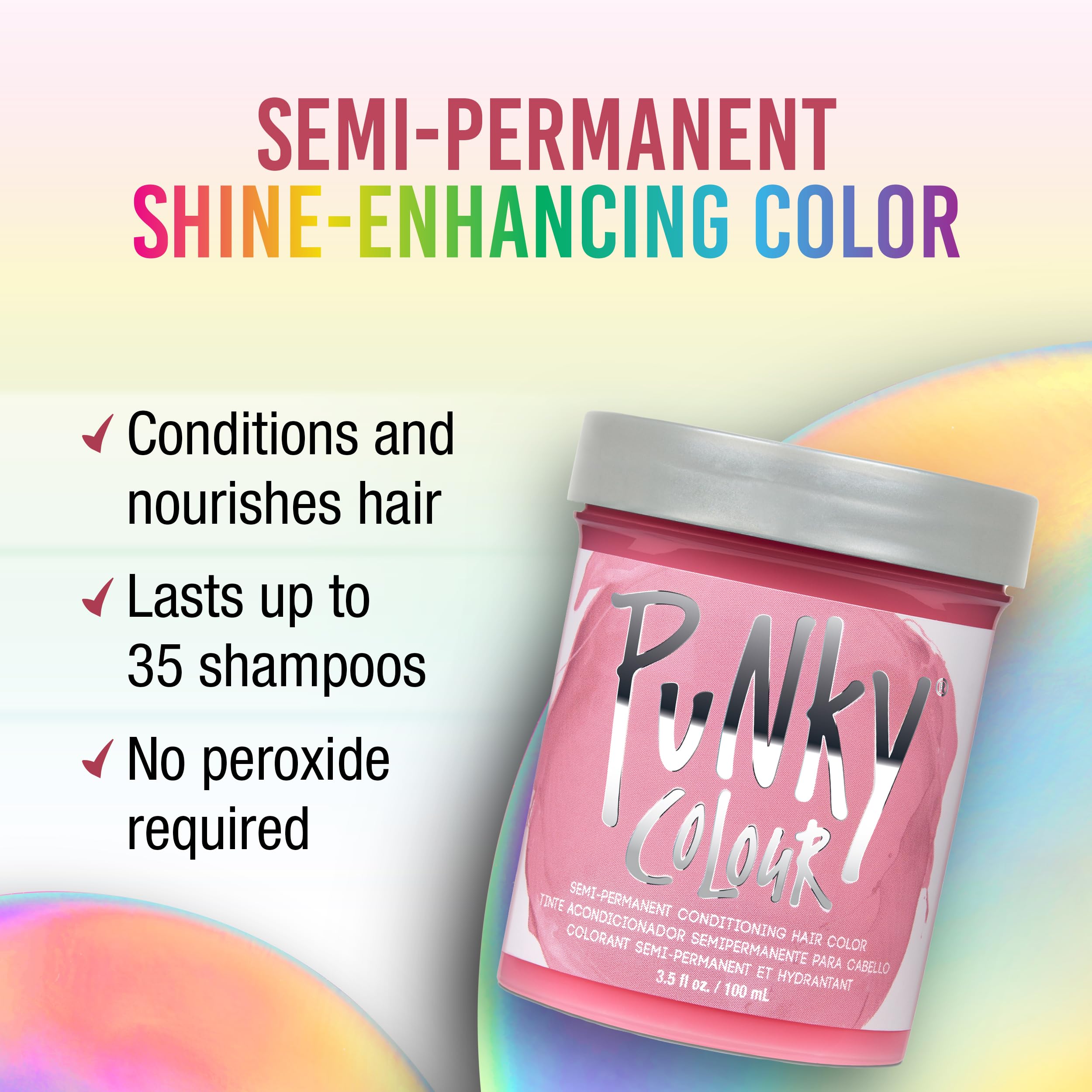 Punky Cotton Candy tono rosa pastel con brillo y suavidad.