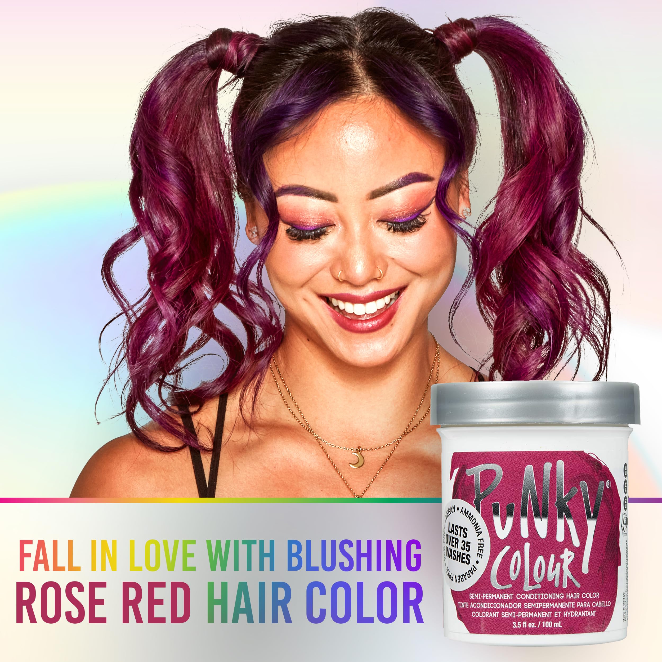 Punky Rose Red muestra de color rosado para probar antes de aplicar