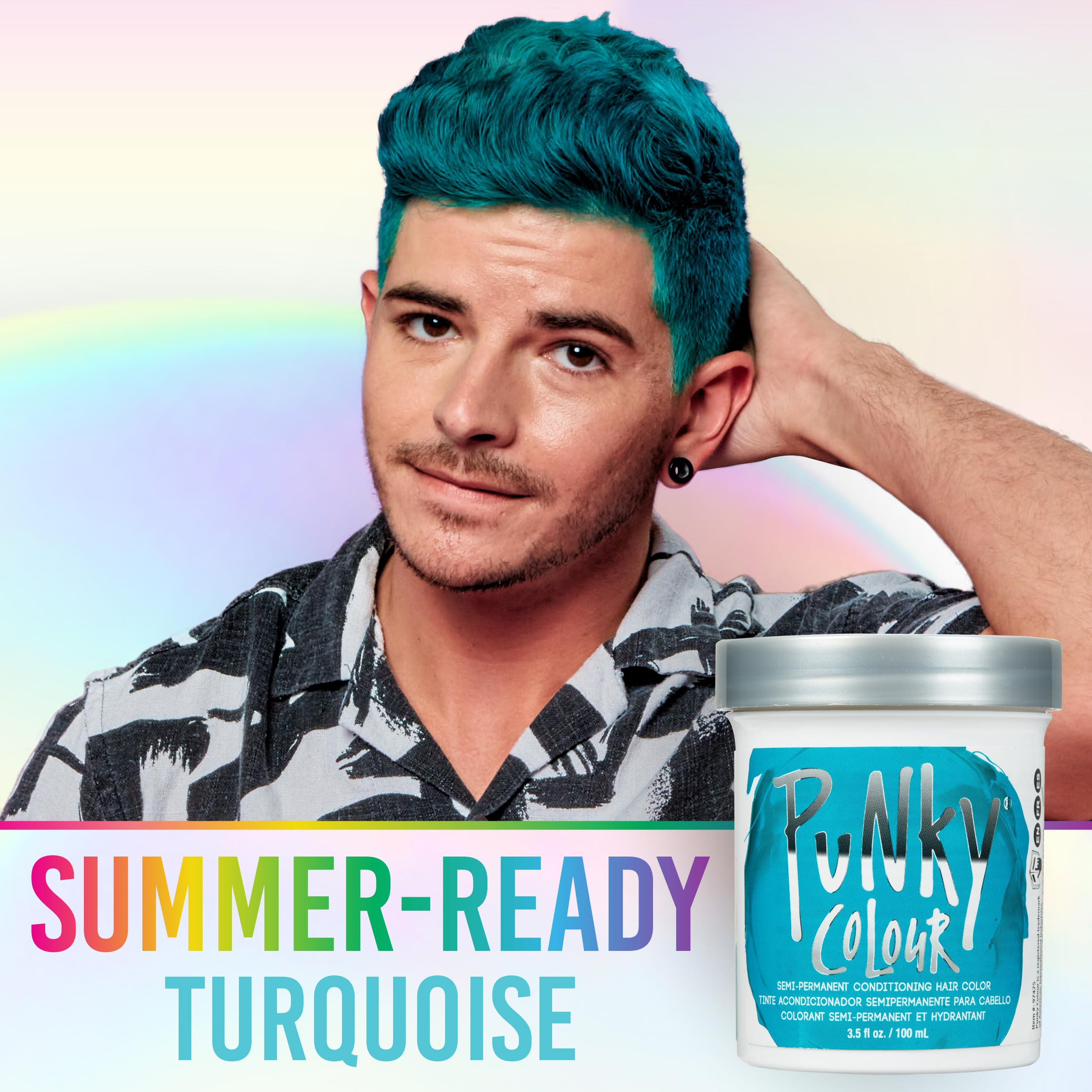 Punky Turquesa durante la aplicación en el cabello para intensidad progresiva.