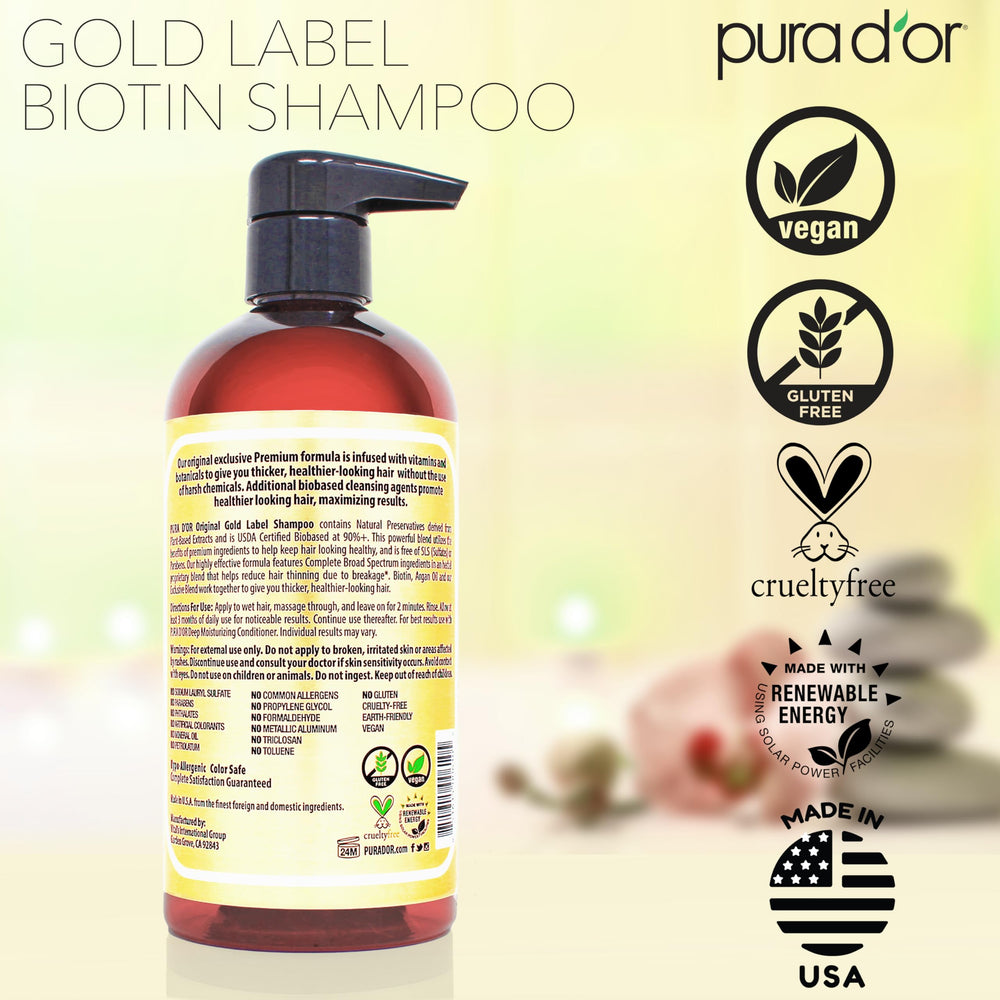PURA D'OR: fabricado-en-eeuu-energia-renovable, cuidado diario responsable.