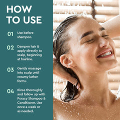 Puracy exfoliante cabello con aceite de argán para hidratación