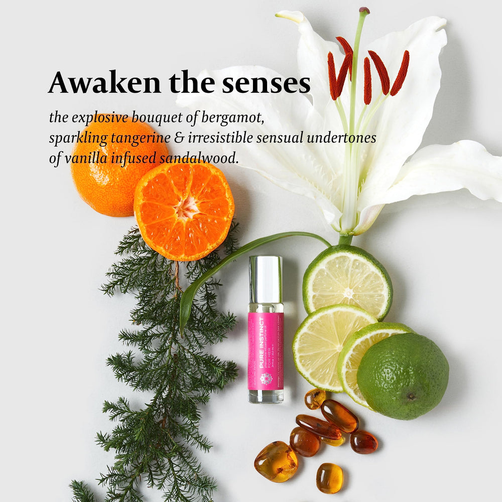 Pure Instinct Roll-On, compatible con difusor para ambientar espacios.