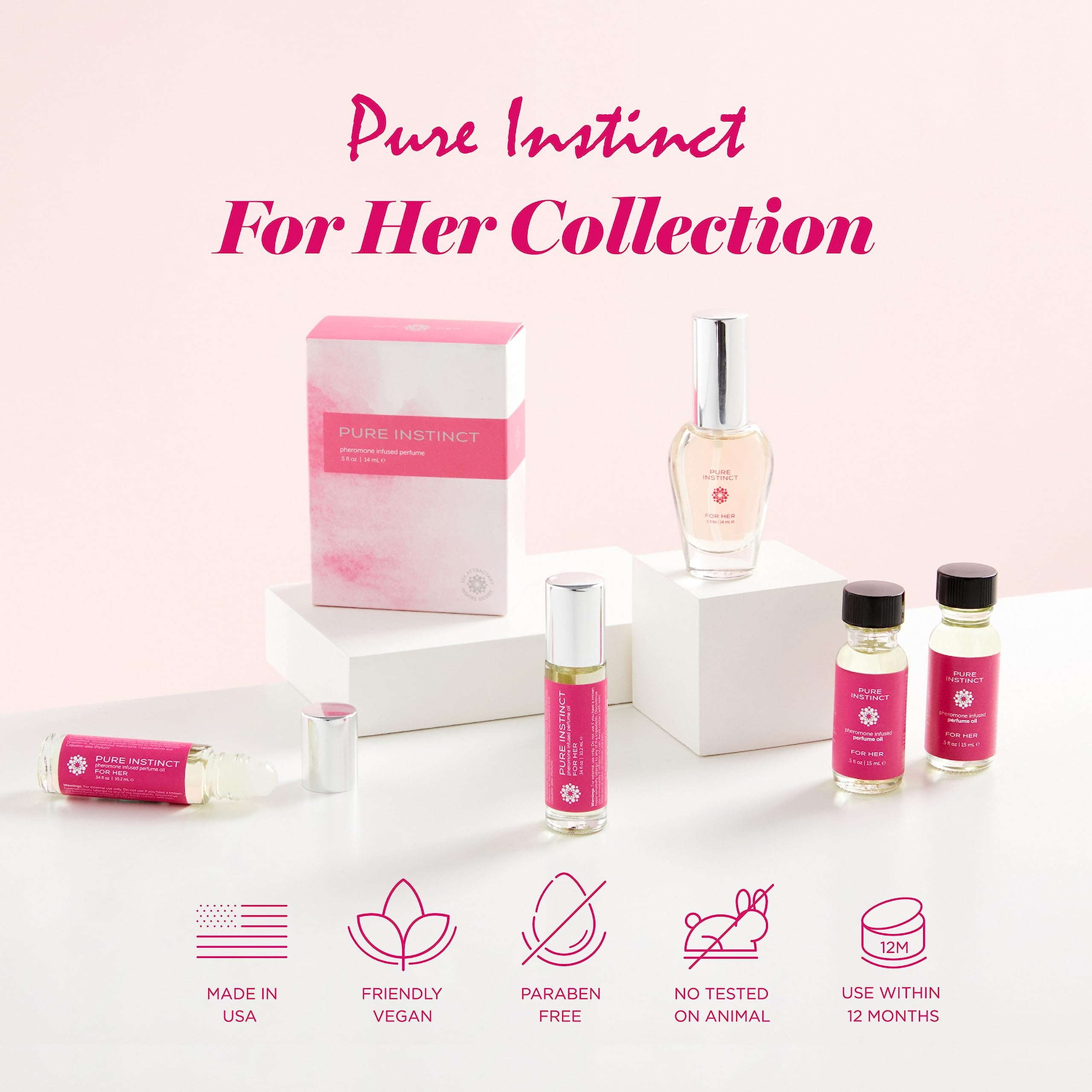 Pure Instinct Roll-On, envase compacto para traslado diario.