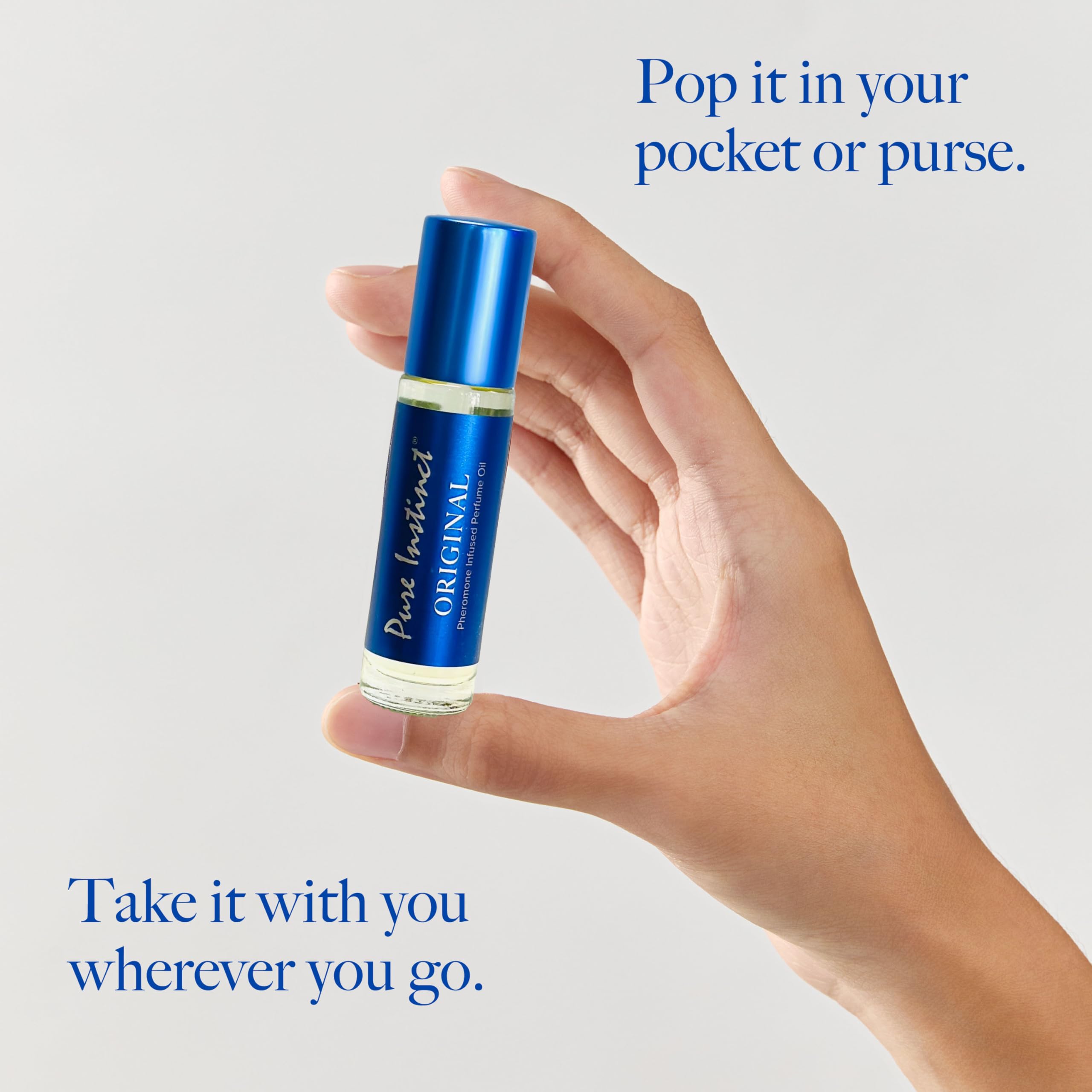Pure Instinct Roll-On, fragancia unisex para uso diario y momentos cercanos.