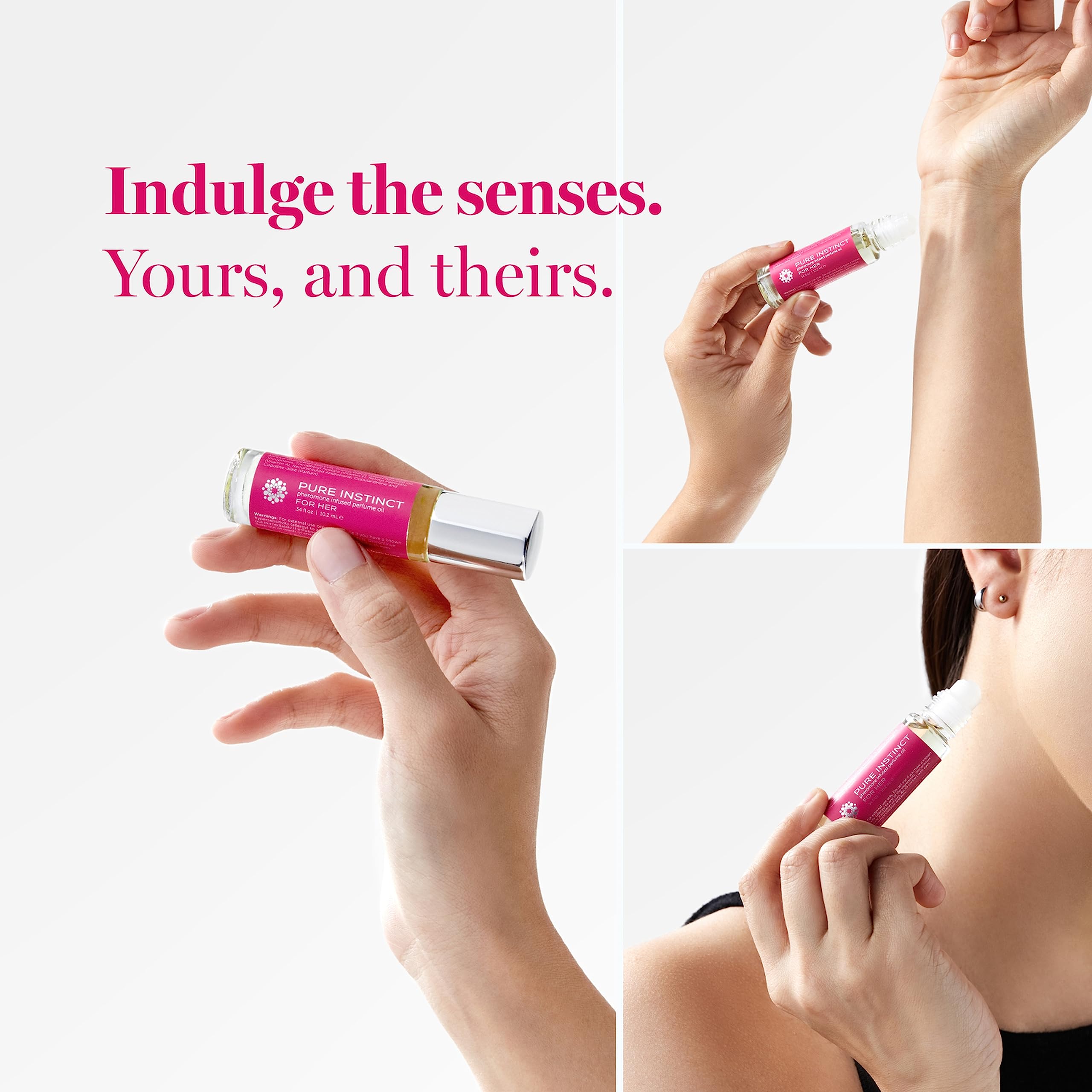 Pure Instinct Roll-On, tamaño de 10 ml para viajar.