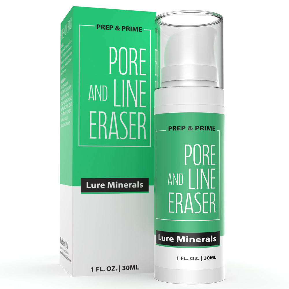 Pure Minerals primer in new packaging on shelf.