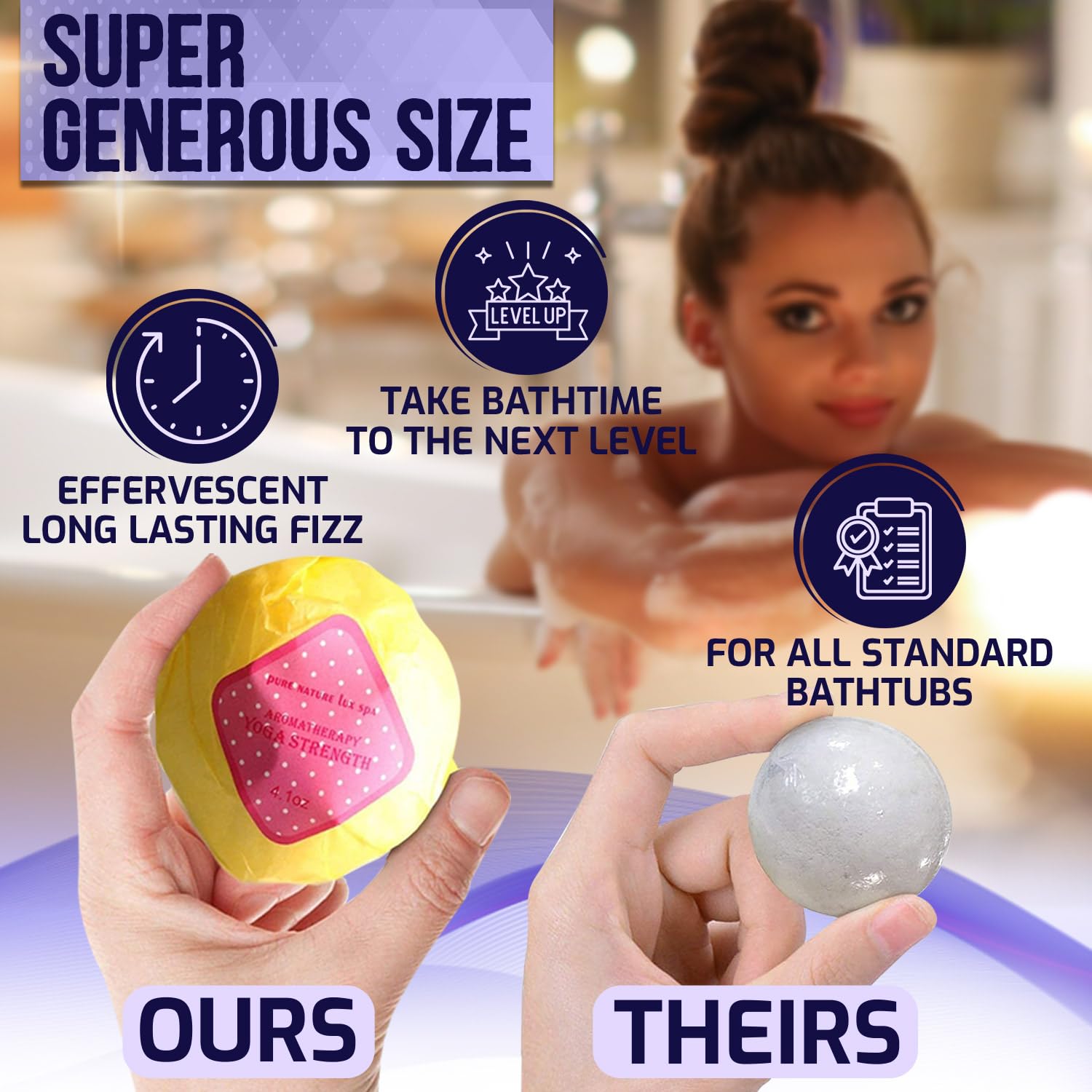 Bomba de baño ylang-ylang de Pure Nature Lux Spa para balance