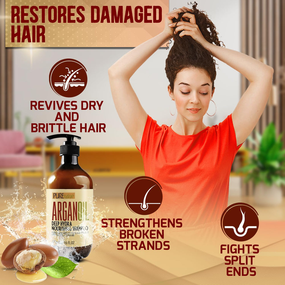 Pure Nature Lux Spa Argan Shampoo, fórmula de calidad profesional para uso diario.