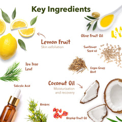 Purederm pie ingredientes botánicos para piel sensible.