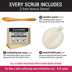 pureSCRUBS jabón de avena exfoliante es ideal para piel sensible.