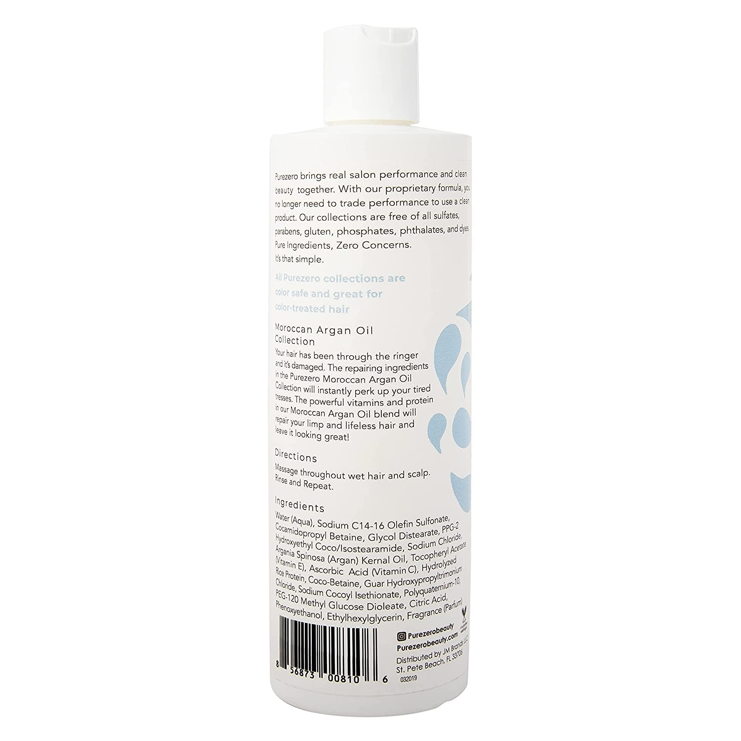 Purezero cabello sin sulfatos, cuidado limpio y suave.