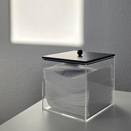 Puricon borde suave en caja acrílica para uso seguro en baño.