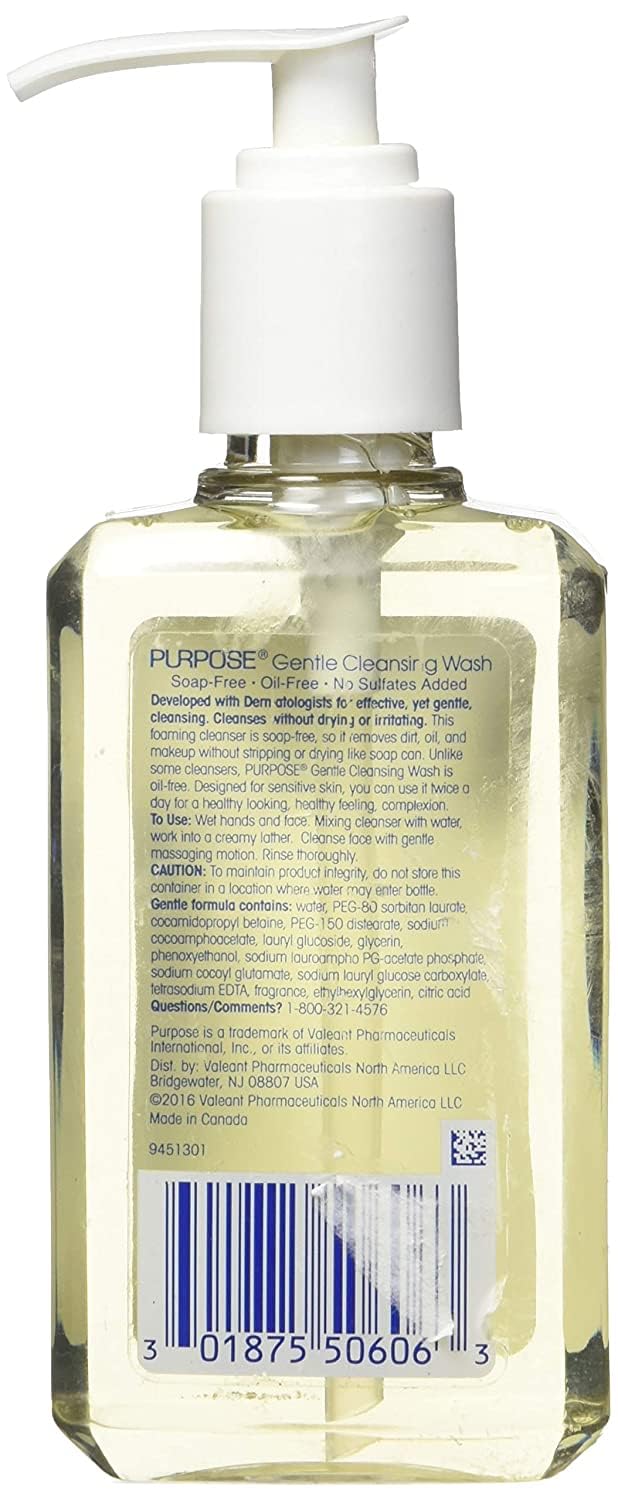 Application visage avec le nettoyant Purpose, douceur et efficacité.