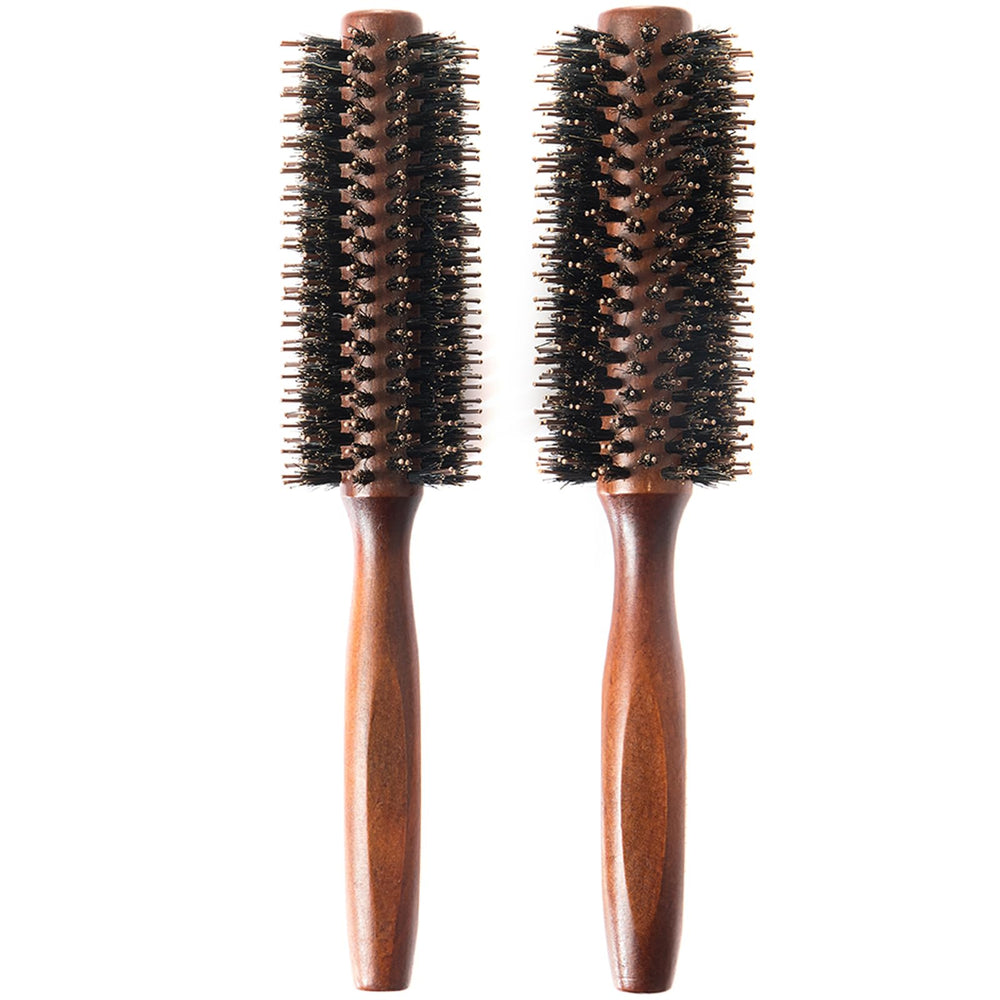 Puto cepillo redondo de cerdas de jabalí nutre el cabello desde la raíz.