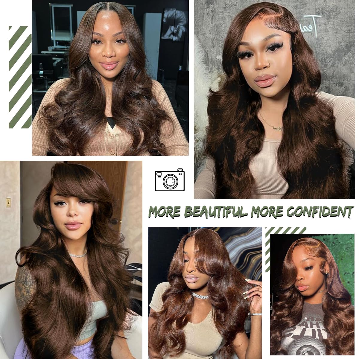 QBRVP peluca con cabello bebe y encaje frontal para looks suaves