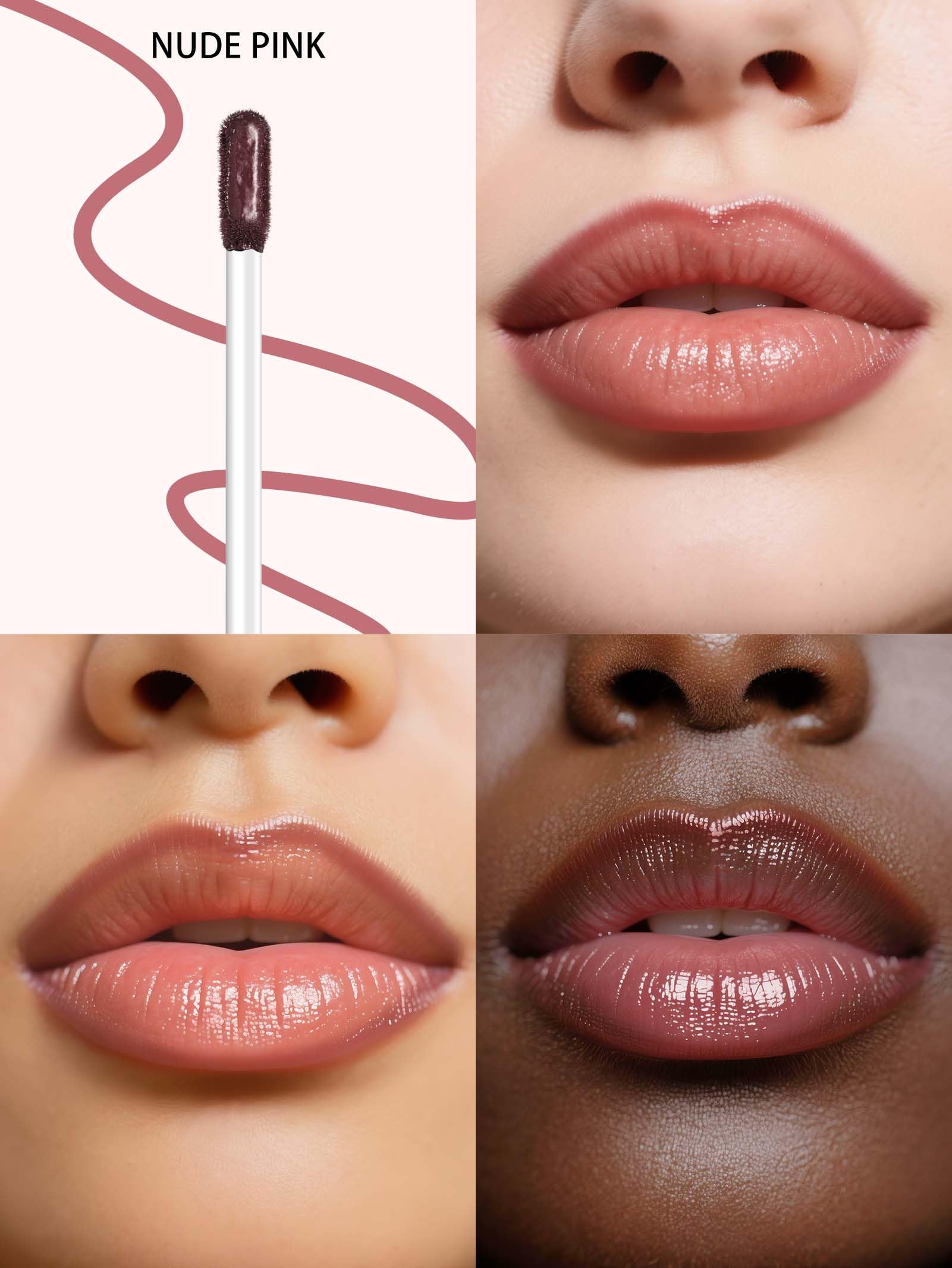 QCMME Lip Stain Punta de precision para delineado nítido y relleno uniforme.