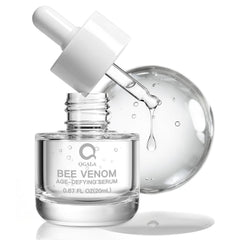 Qgala veneno de abeja, frasco frontal para piel más luminosa.