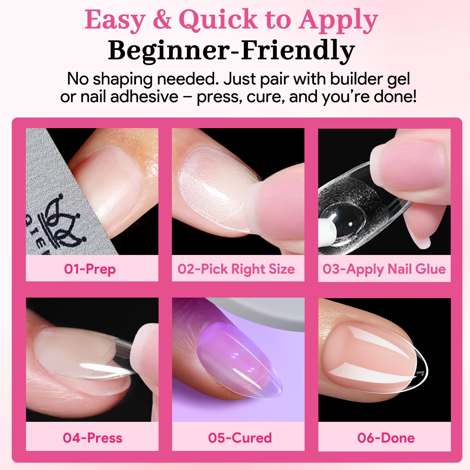 QIEK Home and Salon use for DIY manicures and durable tips.