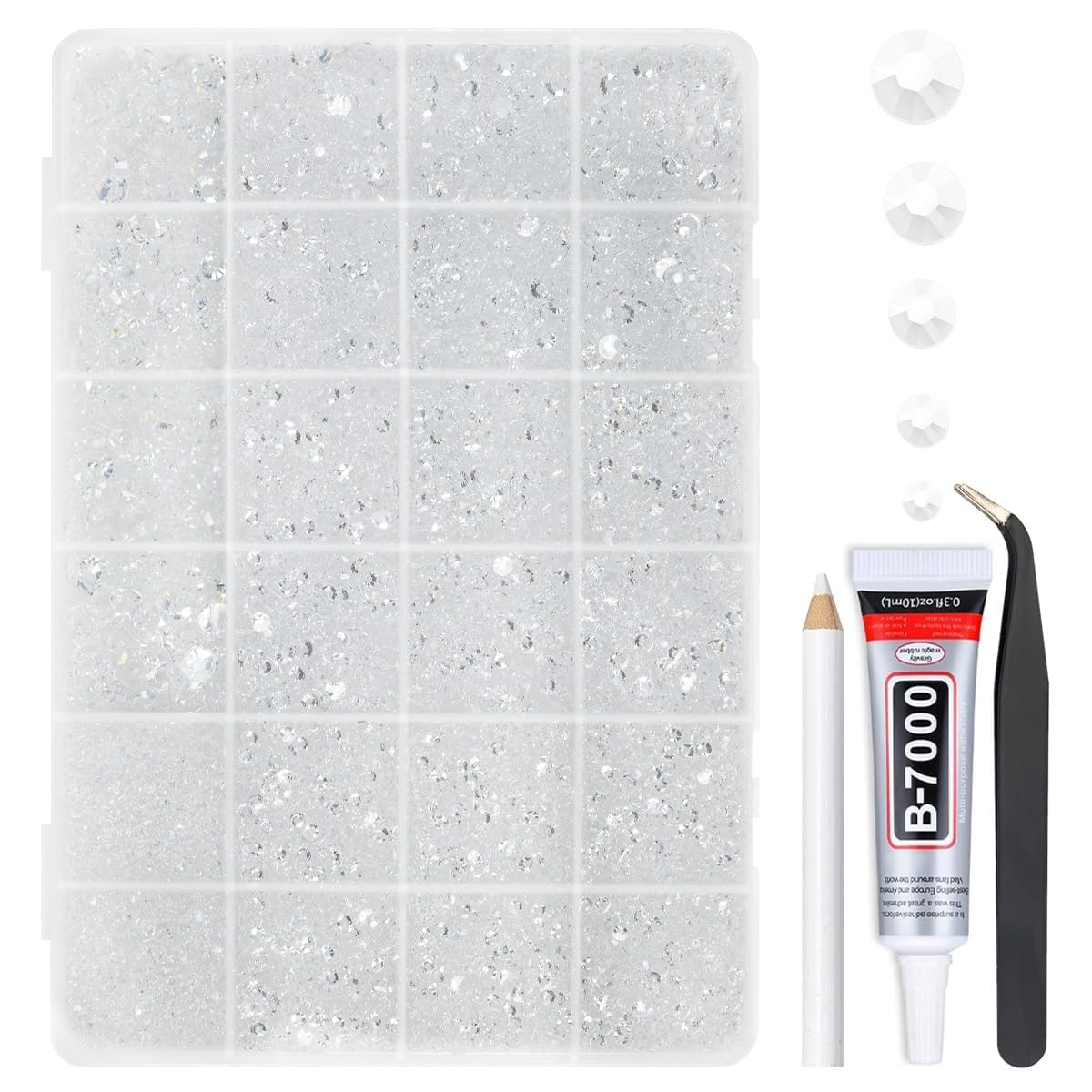 qiipii piedras resina transparente jelly con B7000, ideal para manualidades brillantes.