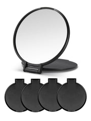 Qislee espejo compacto negro para bolso, ideal para retoques rápidos